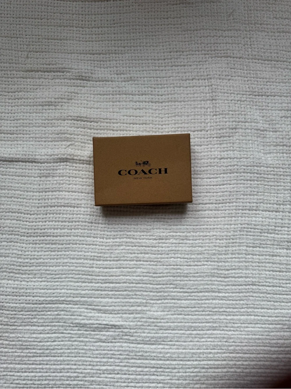 Coach Pink Leather Card Holder with Gold Logo
